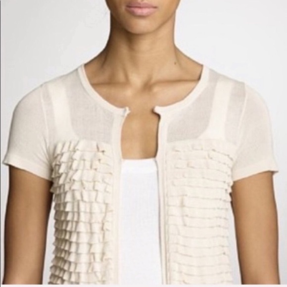 NWT J. Crew Collection ruffle cardigan - Picture 2 of 8